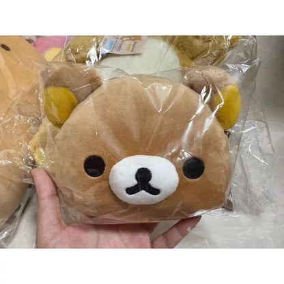 Hot Sale Anime Rilakkuma Expansion Wallet Purse Cartoon Bear Face Small Short Wallets Girls Cute Purses Money Clips Bag Toy gift
