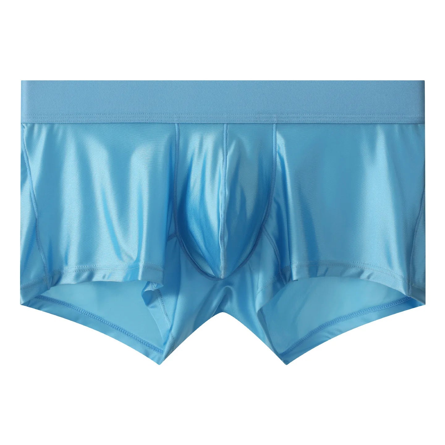 Men's Underwear Boxer Shorts, Solid Slim Nylon Panties, Cueca Middle Waist JJ Pouch Underpants, Male Boxers, Ropa, Plus Size M-XXL