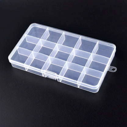 Plastic Transparent Storage Box Jewelry Beads Container Jewelry Tools Accessories Box Small Items Sundries Organizer Case