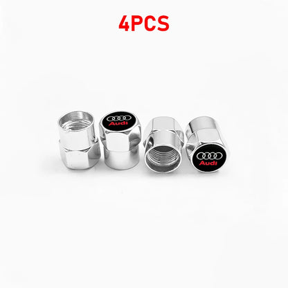 Anti-Rust Car Tire Valve Stem Caps Suede Keychain For Audi Sline A3 A1 A4 A6 B8 A5 B7 C7 A7 A8 B9 B6 C6 R Auto Wheel Accessories