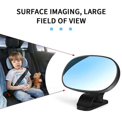 Car Interior Baby Mirrors, 360 Degrees Rotatable Windshield Sucker Sun Visor Plate Clips Mirror, Baby Kid Back Seat Observe Mirror