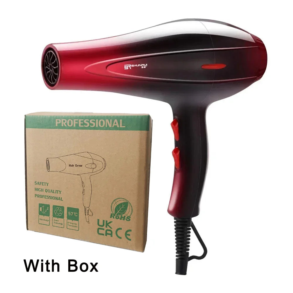 High-Power Ionic Hair Dryer, Fast Heating and Hot/Cold 9 Gears Adjustment Home Professional Hair dryer, Blow Dryer with Accessories