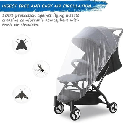 Mosquito Net for Fully Covered Baby Stroller Durable Mosquito Net for Baby Cradle Crib Mosquito Net for Portable Mini Crib