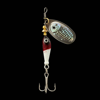 Rotating Metal Spinner Fishing Lures 9.1g 7cm Rotating Sequin Artificial Hard Baits Crap Bass Pike Treble Hook Fishing Tackle