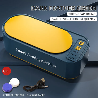Ultrasonic Glasses Cleaner, 50KHz Contact Lens Cleaner, Household Timer Jewelry Toothbrush Cleaner, Brush Dentures, New MIJIA