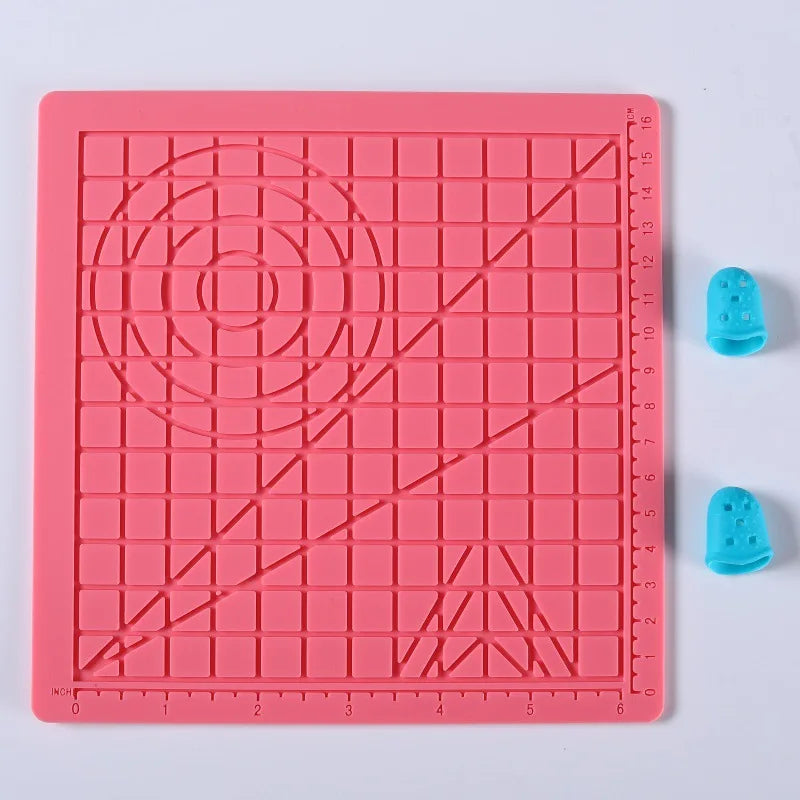 3D Printing Pen Silicone Design Mat with 2 Finger Protectors Template Drawing Tools Silicone Pad Drawing Tools for Kids Adults