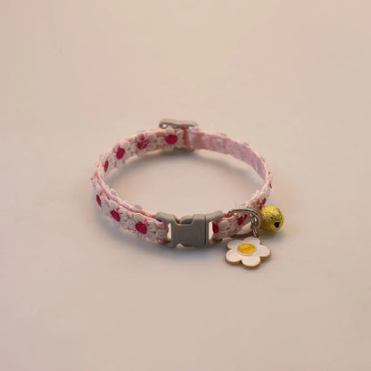 1Piece Adjustable Cat Collar With Pendant Lace Pet Collar Suitable For Small Cats and Dogs Cat Collar Personalized Accessories