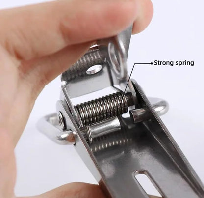 90° Duck-mouth Buckle Lock, Wooden Boxes, Hardware Closure Hasps, Snap Lock Clamp Quick Release Latch for Suitcase Drawers Cabinet