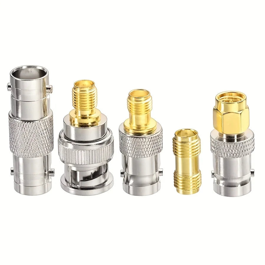 SMA Male to BNC Male Cable, 20cm + 5pcs RF Coax Adapter Kit, SMA to BNC Cable, SMA BNC Adapter Cable Kit for RF Applications/Antenna