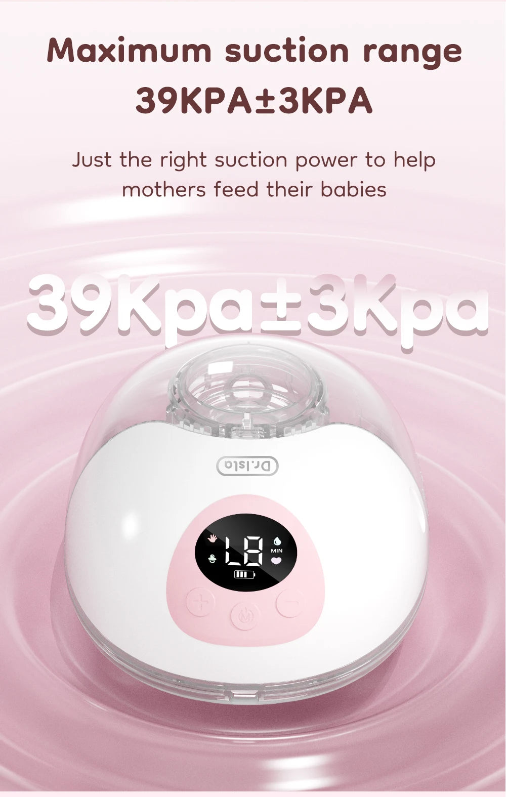 MAMIJOY Wearable Electric Breast Pump 4 Modes 36 Suction Levels Hands Free 35dB Low Noise Breast Pumps Breastfeeding EB50＆EB50D