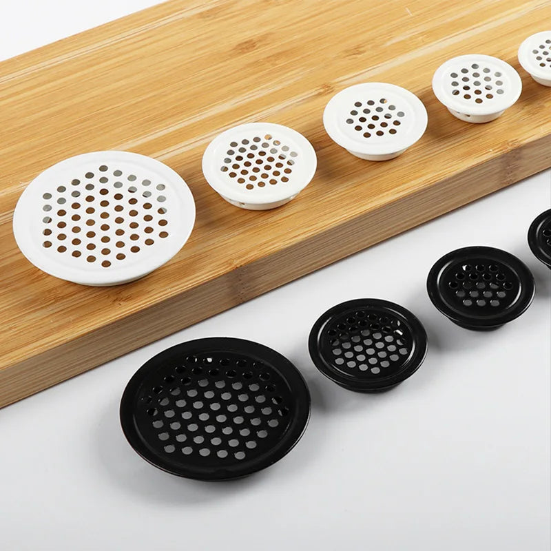 1Pc, Round Stainless Steel  Ventilation Cover, Louver Air Vent Grill Mesh Hole Cover For Wardrobe Cabinet, Furniture Accessories