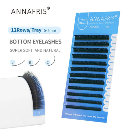 GLAMLASH Colored Lashes Lake Blue/Lavender/Cinnamon/Dark Green/Matcha Grey Individual Natural False Colorful Eyelash Extension