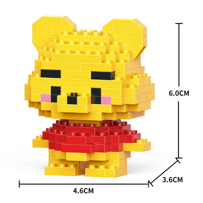 Cartoon Cool Rice Building Blocks Animal Dolls Educational Assembled Toys Ornaments Small Particles Children's Birthday Gifts