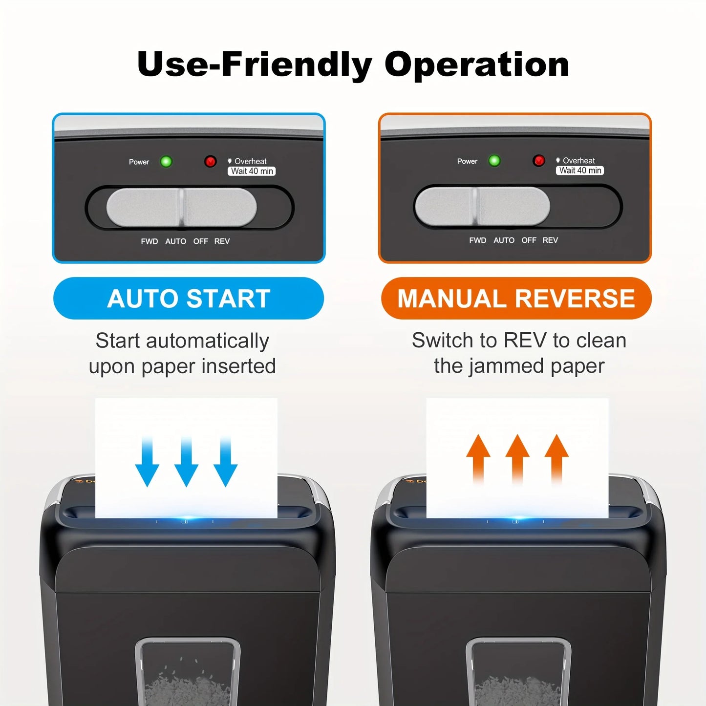 6-Sheet Cross-Cut Paper Shredder with 3.4-Gallon Wastebasket for Home Office, Shreds Credit Cards, Paper, Mail, Staples and Clips, Documents Shredder