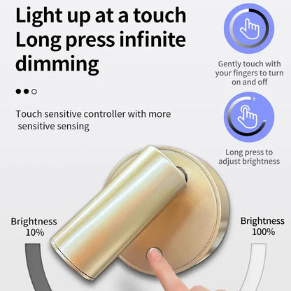 LED Magnetic Wall Lamp, USB Rechargeable, Touch Switch, Adjustable Brightness, Ideal for Bedroom, Dining Room, Party, Art Decor