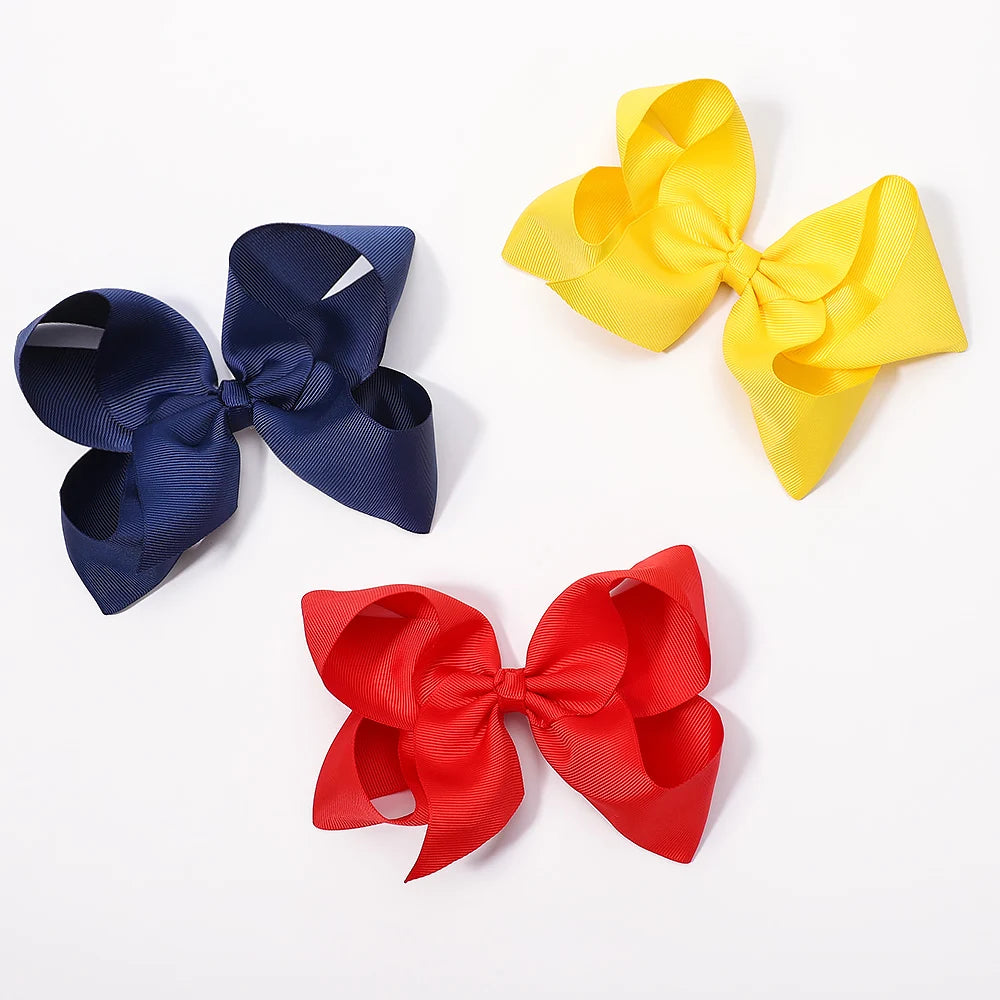 1PC Grosgrain Ribbon Solid Color Hair Bows Clip Girls Hair Clips Hairpins Barrettes Kids Baby Hair Accessories Wholesale