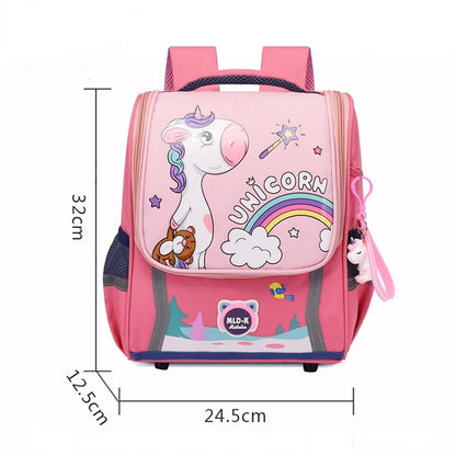 Cute Girls Unicorn Backpacks For Boys 1-3 Grade Cartoon Orthopedic Waterproof Backpack Kindergarten School Bag Mochila Escolar