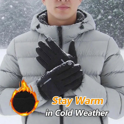 GTUBIKE Winter Warm Gloves for Outdoor Cycling Skiing Thickened Cold-Resistant Gloves Waterproof Touch Screen Camping Equipment