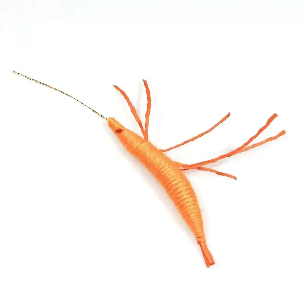 Simulated wool shrimp cat toy containing catnip interactive stress relief teeth grinding and cleaning teeth pet toy