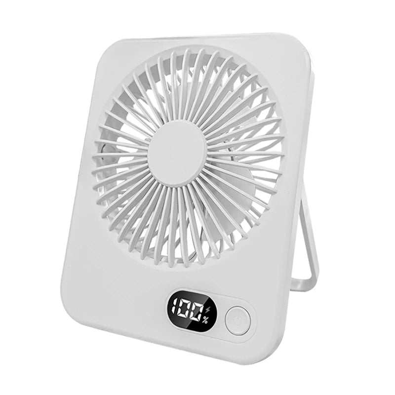 Portable Desk Fan Mini Foldable Table Fan With 5 Gear USB Rechargeable Wall Hanging Fan Student Desktop Fan For Office Home