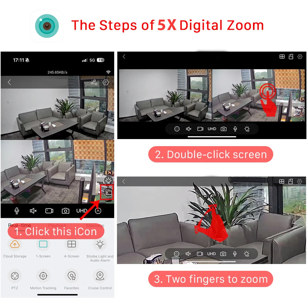 Wifi Camera Outdoor 8MP 4K Dual Lens Dual Screens Black Surveillance Camera Night Vision Human Detection Security Camera ICsee