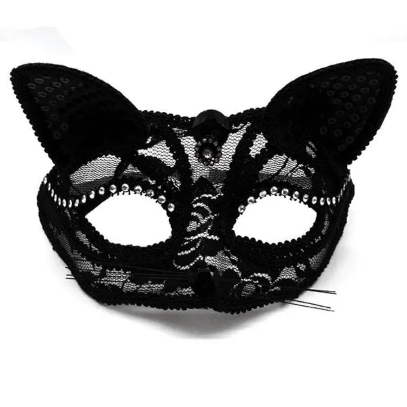 Sexy Lace Mask For Women Masquerade Party Props Halloween Cosplay Costume Accessories Half Face Cover Mask Animals Cat Eye Mask