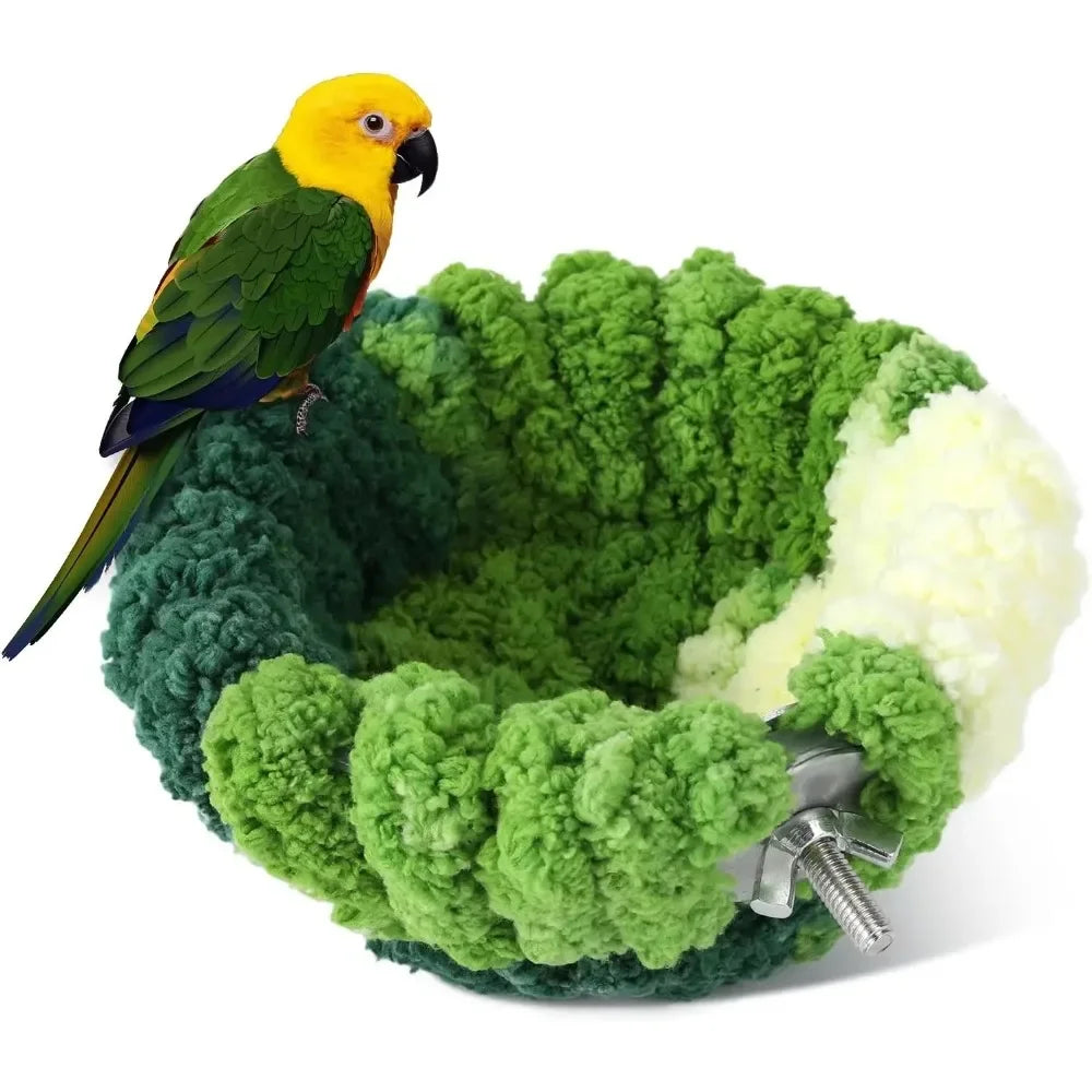 Bird Nest Warmth Parrot Nest Winter Bird Nest Thick Cotton Fleece Flannel Bird Cage Hanging Breeding Nest Small Pet Keep Warm