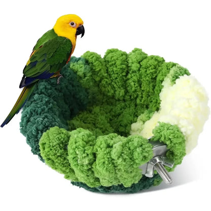 Bird Nest Warmth Parrot Nest Winter Bird Nest Thick Cotton Fleece Flannel Bird Cage Hanging Breeding Nest Small Pet Keep Warm