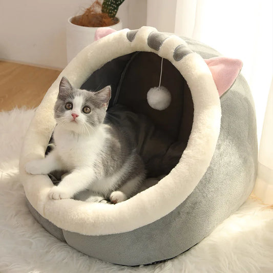 Deep Sleep Cat Bed, Cartoon Pet Bed, Foldable Removable Washable Pet Sleeping Bed for Small Dog, Mat Bag Cave, Cats Bed
