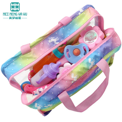 Doll accessories for 15-17 inch newborn doll backpack, seat towel, blanket, toy diaper, panties bag