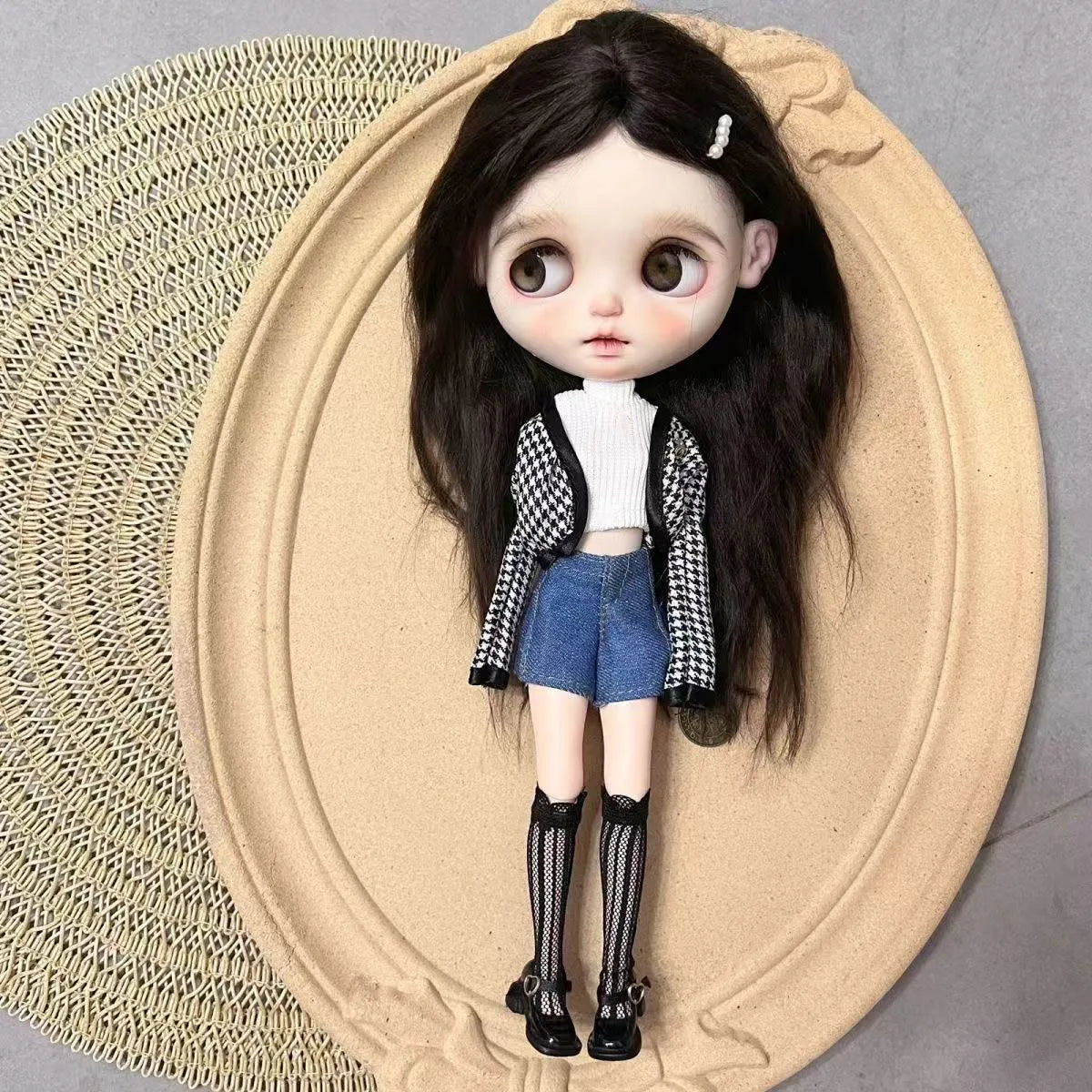 Fashion 1/6 Blythe Doll Clothes Sweater Set Barbir Doll Replace Clothes Ob24 Doll Outfit Accessories No Socks