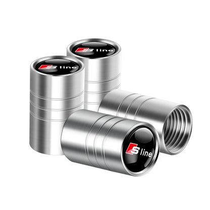 Tapas de válvula de neumático para coche con logotipo, accesorios para Audi Sline RS S TT A1 A2 A3 A4 A5 A6 A7 A8 8P B6 B7 B8 C5 C6