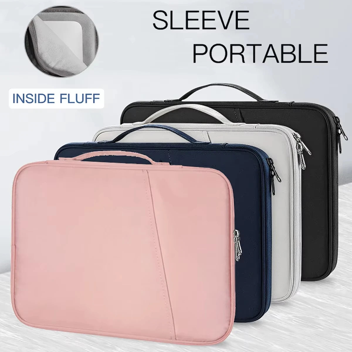 Waterproof Notebook Handle Bag Laptop Sleeve Case For Macbook Air 11 12 13 13.6 M4 M3 M2 iPad Pro 11 Tablet Bag Computer Handbag