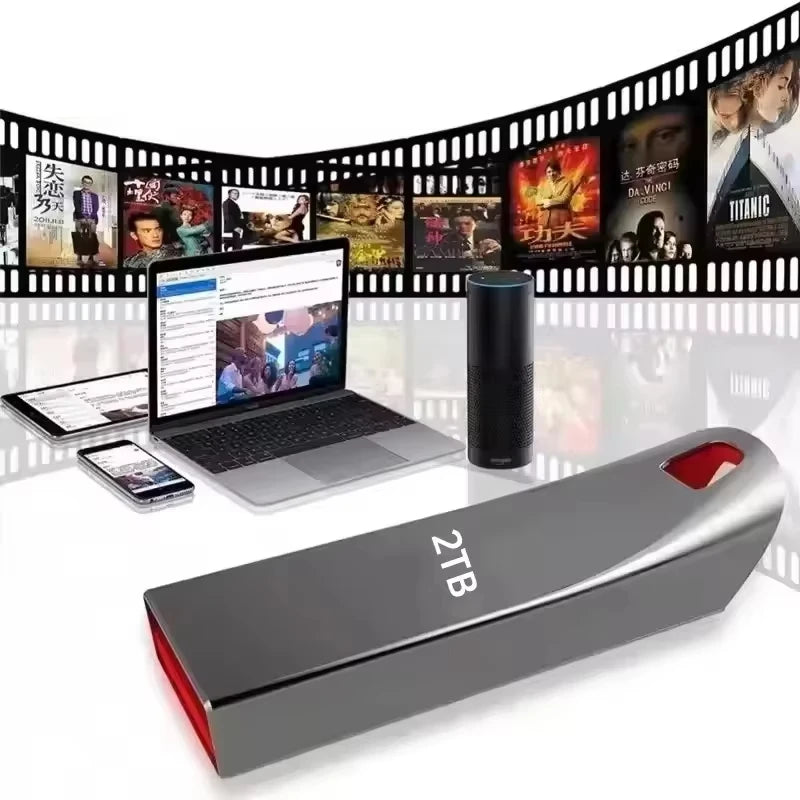 2TB USB3.2 Flash Drive High Speed Type-C U Disk Large Capacity  Waterproof  Portable Memoria  Usb Flash Disk ﻿2TB 1TB 512GB New