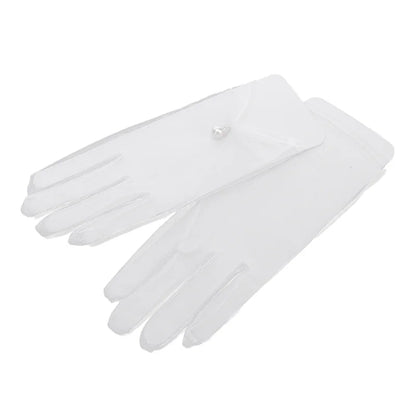 Sexy Transparent Black White Mesh Tulle Glove, Spring Summer Thin Short Glove, Party Dancing Dress Wedding Glove, Lolita New