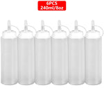 Squeeze Condiment Bottles with On Cap Squeeze Sauce Bottles Olive Oil Bottles Ketchup Mustard Dispensers Kitchen Accessories