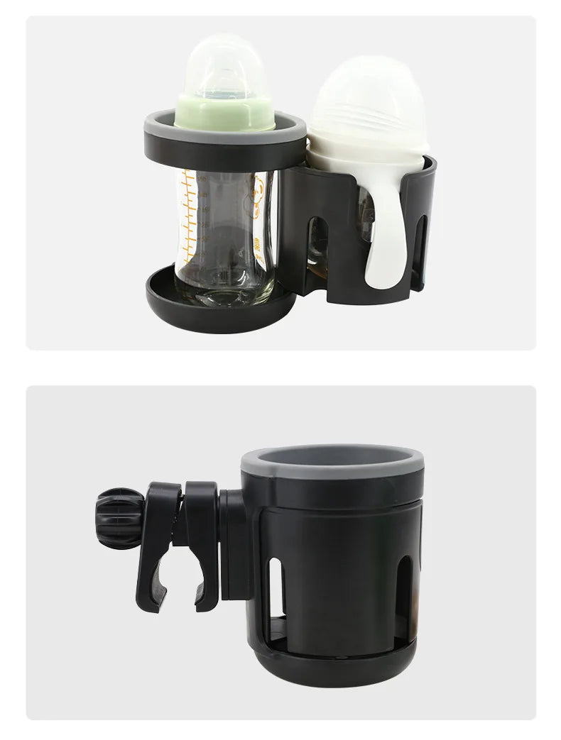 Stroller Cup Holder Phone Support Milk Bottle Drink Cup Holder Conversion 2 Cups Universal for Pram Baby Stroller Accessories