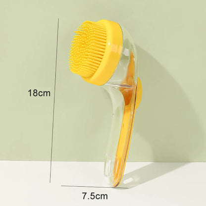 Long Handle Dog Cleaning Brush Soft Silicone Pet Bathing Brush Pet Grooming Comb for Cats Dogs Cat Massage Brush Pet Supplies
