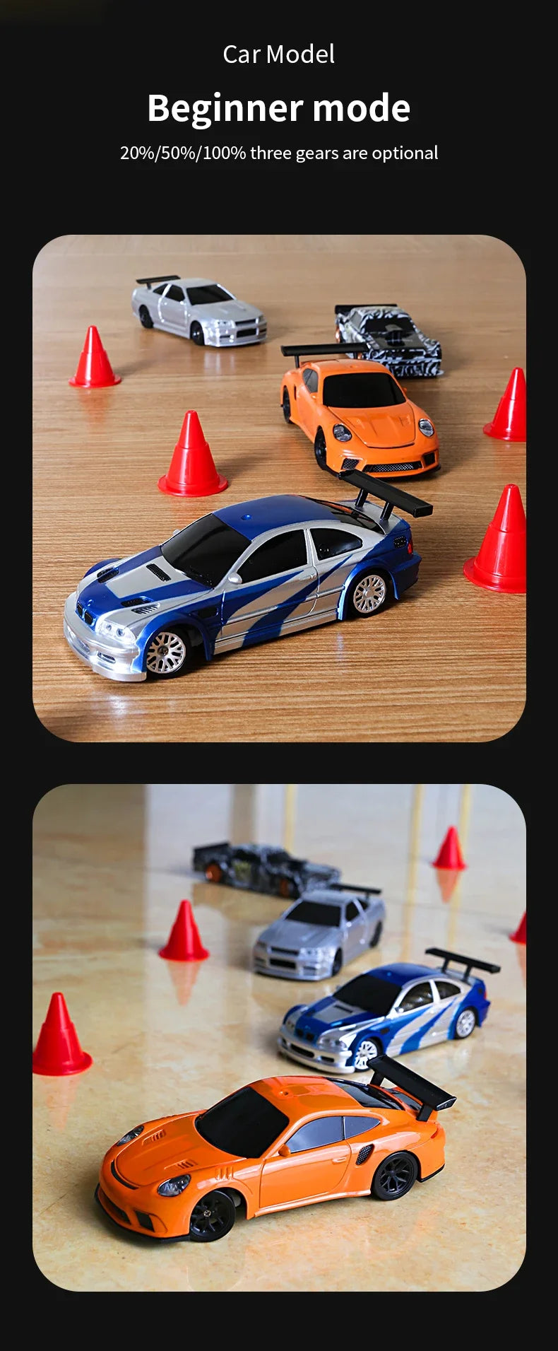 New RC Drift Car, Upgraded Gyro 1/43 Racing RTR 4WD Four-wheel Drive High Speed Radio Control Model 2.4g, Drift Race Car Mini Gift