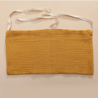 100% Cotton Baby Crib Storage Bag Multifunctional Newborn Bed Headboard Organizer For Kids Baby Bedding Diaper Bag