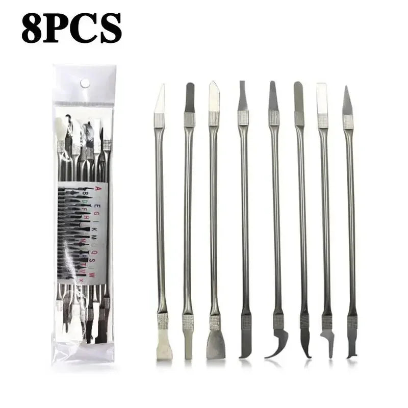 8pcs CPU IC Glue Remover C Chip Repair Phone Repair Tool Thin Blades Practical Repair Hand Tool For Mobile Phone Computer