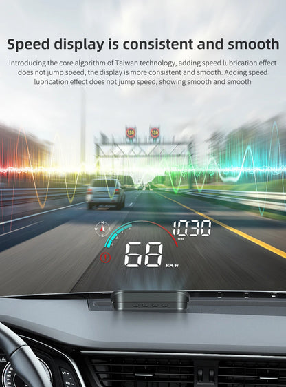 New M22 Car GPS Head-Up Display Speed, RPM (Revolutions Per Minute) in KMH (Kilometers Per Hour) or MPH (Miles Per Hour), HUD GPS Speedometer Projector Screen Dashboard with Odometer and Overspeed Alarm