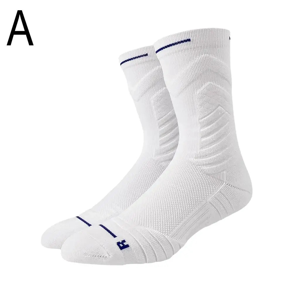 Bullfight 2.0 Men's High-top Sports Towel Basketball Socks, Bottom Practical Professional Long-tube Mid-tube Elite Thick Running Socks