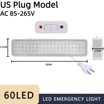 60-LED Emergency Fire Fighting Lamp, Portable Emergency Evacuation Light, Wall-mounted Smart Home LED Bulb, Dimmable Camping Lights