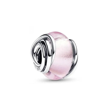 Hot Selling 925 Silver Pink Cake, Dog Paw, Luggage, Cup Bead Pendant Suitable for European Original Bracelet DIY Exquisite Jewelry