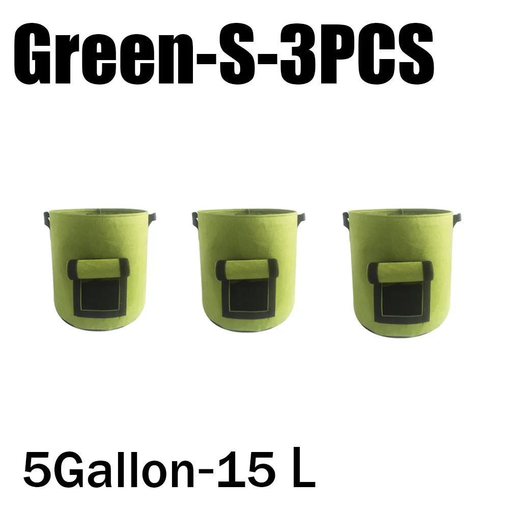 3Styles Felt, plant grow bags, nonwoven fabric garden potato pot, greenhouse vegetable growing bags, moisturizing vertical tools