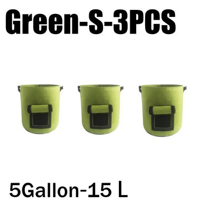 3Styles Felt, plant grow bags, nonwoven fabric garden potato pot, greenhouse vegetable growing bags, moisturizing vertical tools