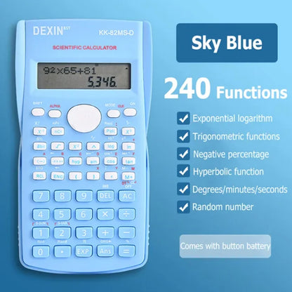 Multifunctional Scientific Calculator for Students, Simple Portable Large Screen Function Calculator, Stationery for School and Office