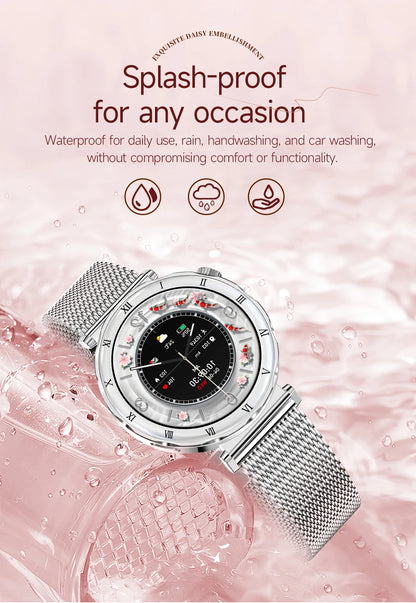 LIGE 1.19"Ultra-Slim AMOLED HD Display Fitness Tracker Smartwatch Bluetooth Call Heart Rate Monitor Waterproof Smart Watch Women