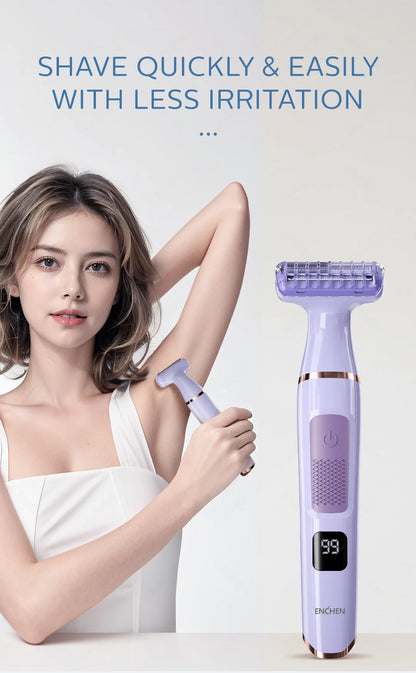 ENCHEN A1 Hair Trimmer For Lady Wet&Dry Suitable For The Whole Body Type-C Fast Charge 3-IN-1 Smooth Painless Detachable Blade